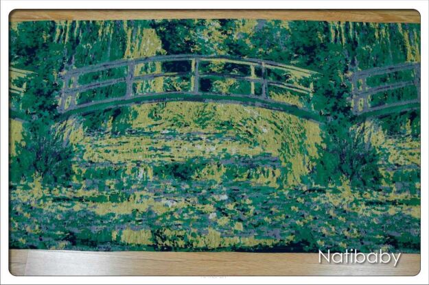 Ring Sling Natibaby Muster Water Lyly Pond With Japanese Bridge Water-Lyly-Pond-With-Japanese-Bridge-bawelna-1.jpg