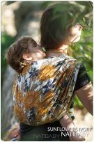 Tragetuch Natibaby Muster Sunflowers Ivory s1.jpg