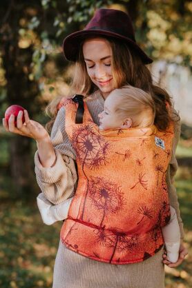 Dandelions Orange, NATIGO carrier [100% Baumwolle]