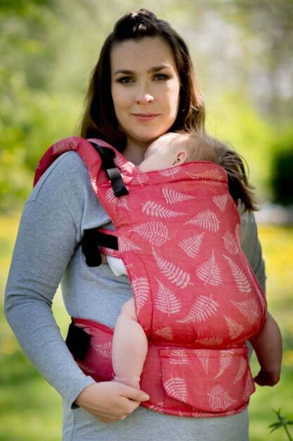 BABY Ferns Red, NATIGO carrier [100% Baumwolle]