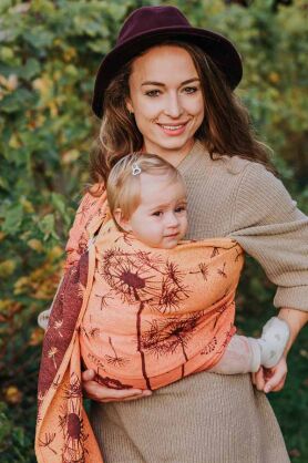 Dandelions Orange, Ring Sling [100% Baumwolle]