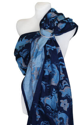 Foxes Blue, RING SLING, [100% Baumwolle]