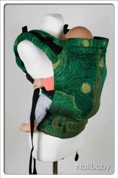 Natigo Ergonomische Tragehilfe Natibaby Muster Starry Night Emerald Starry-Night-Emerald-3.jpg